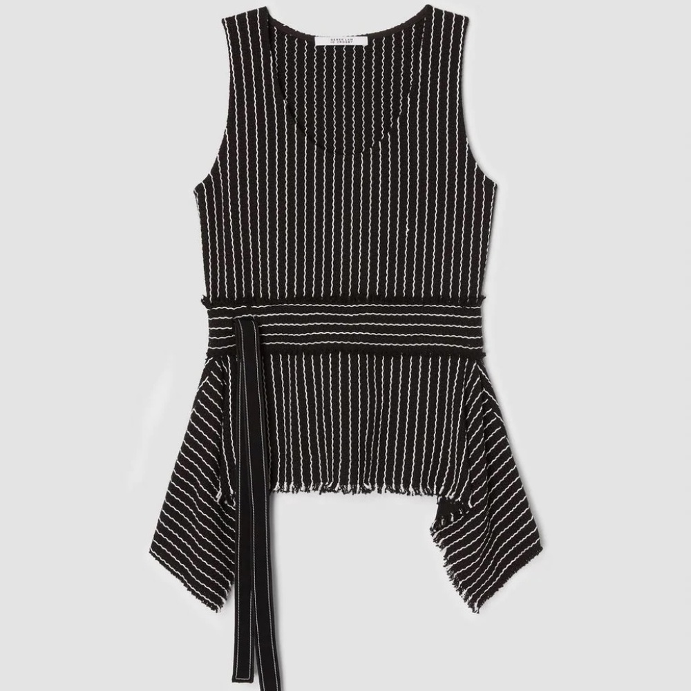 NWT $350 10 Crosby Derek Lam Waist-Belted Top s 8